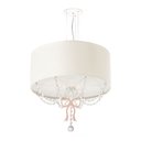 Ver imagem 1 de Lustre Pendente Infantil Laço Cúpula Branco 30x15 2e27