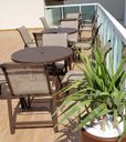 Ver imagem 5 de Kit com 4 Cadeiras para Jardim e Piscina em Alumínio e Tela Sling - Marrom Capuccino