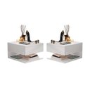 Ver imagem 3 de Kit 2 Mesas de Cabeceira Suspenso Havana Cores - Comprar Moveis em Casa: Branco