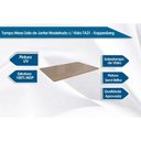 Ver imagem 3 de Conjunto Mesa Elma Premium Madeira Maciça C/ Tampo Madeirado C/ Vidro 120x80cm e 4 Cadeiras Lara