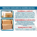 Ver imagem 2 de Conjunto Mesa Elma Premium Madeira Maciça C/ Tampo Madeirado C/ Vidro 120x80cm e 4 Cadeiras Lara
