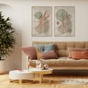 Ver imagem 4 de Kit 2 Quadros Sofisticados Elegantes Neutros para Sala