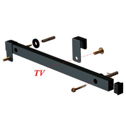 SUPORTE UNIVERSAL FIXO RÉGUA TV 10" a 65" VESA ATÉ 600 PRETO - 4