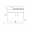Ver imagem 3 de Painel de Tv Bancada até 55 Polegadas Estante Rack Suspenso Frizz