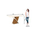 Ver imagem 4 de Conjunto Mesa Sala Jantar Solus Tampo Madeirado com Vidro Canto Reto 160x90cm e 6 Cadeiras Vita
