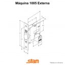 Ver imagem 2 de Fechadura Porta Stam 1005 Trinco Rolete Roseta Redonda Externa Escovado Antique E-coat