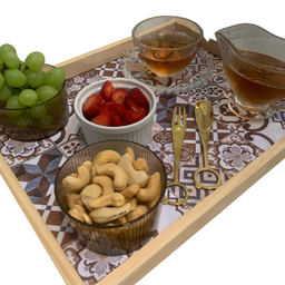 Bandeja Estampada para Café da Manhã: Azulejo Natural - 1