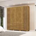 Ver imagem 1 de Guarda Roupa Dunas Casal 6 Portas de Bater 6 Gavetas Mdf Nature G98 - Gran Belo