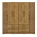 Ver imagem 7 de Guarda Roupa Dunas Casal 6 Portas de Bater 6 Gavetas Mdf Nature G98 - Gran Belo