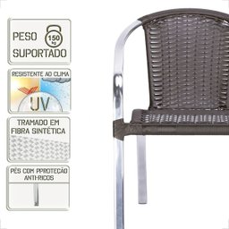 7 Cadeira Maresia Aluminio Polido Fibra Sintetica Tr. Simples - Tabaco - 4