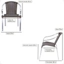 Ver imagem 2 de 7 Cadeira Maresia Aluminio Polido Fibra Sintetica Tr. Simples - Tabaco