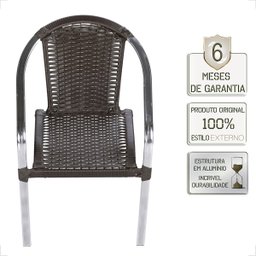 7 Cadeira Maresia Aluminio Polido Fibra Sintetica Tr. Simples - Tabaco - 3