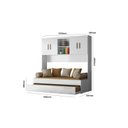 Ver imagem 4 de Jogo de Quarto Modulado Aéreo Ponte e Bicama Solteiro Ônix Flex Nature Branco - Peternella