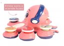 Ver imagem 2 de Brinquedo Educativo Polvo Musical Com 6 Botões  Rosa + 20 Sons
