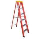 Ver imagem 1 de Escada em Fibra Tesoura 5 Degraus 1,80m com Patamar Simples WBertolo