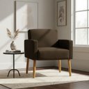 Ver imagem 1 de Poltrona Hope Decorativa Confortável para Sala Quarto Recepção Tecido Suede Pés Palito