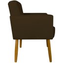 Ver imagem 5 de Poltrona Hope Decorativa Confortável para Sala Quarto Recepção Tecido Suede Pés Palito