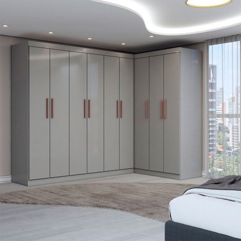 Guarda-roupa Casal Modulado Odisseia 9 Portas 2 Gavetas Onix - Panorama Móveis