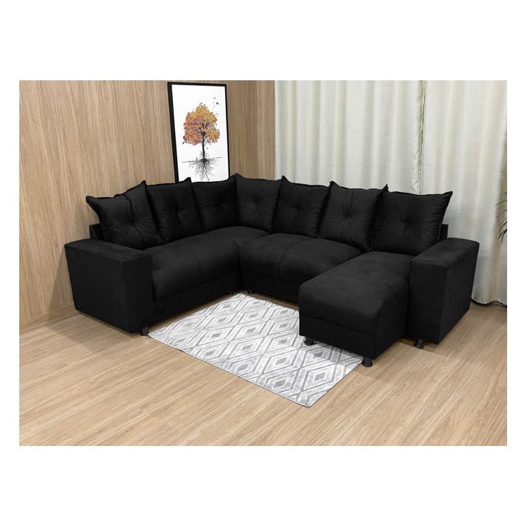 Sofá Canto Preto 601 Áustria Sofá Canto Preto 601 Áustria