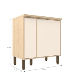 Balcao Para Cozinha 80Cm Com Porta Condimentos Karine - 4 Balcao Para Cozinha 80Cm Com Porta Condimentos Karine - 4