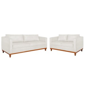 Kit Sofa 3 Lugares e 2 Poltronas Europa 180 Cm Bouclé - Adj Decor