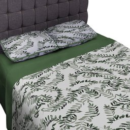 Jogo de Cama Tecebem Solteiro Malha Joca 3 pçs Premium Estampado Oliva - 3