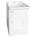 Ver imagem 1 de Tanque para Lavanderia Lavar Roupas Calçados Pequeno 22l Branco com Gabinete Stilofibra Tanquinho