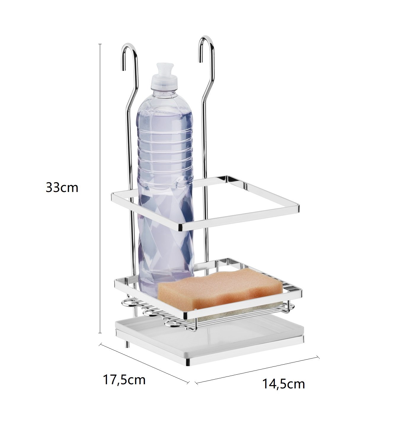 Suporte Aéreo Barra de Cozinha Para Detergente e Esponja - 3