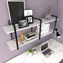 Prateleira Industrial para Escritório - Estante Infantil - Organizador Branco - 3