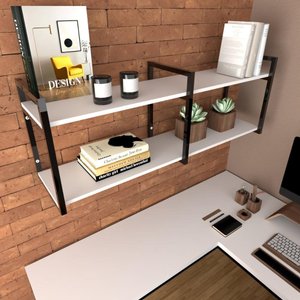 Prateleira Industrial para Escritório - Estante Infantil - Organizador Branco