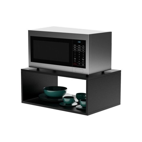 Nicho para Cozinha Lyon MDP 60cm Preto Mercado Das Prateleiras
