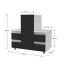 Ver imagem 3 de Gabinete Banheiro Coluna para Encaixe Branco / Preto