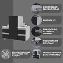 Ver imagem 4 de Gabinete Banheiro Coluna para Encaixe Branco / Preto