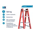 Ver imagem 2 de Escada em Fibra Tesoura Dupla 6 Degraus 1,80m WBertolo