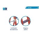 Ver imagem 3 de Escada em Fibra Tesoura Dupla 6 Degraus 1,80m WBertolo