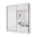 Ver imagem 2 de Guarda Roupa Casal com Espelho 2 Portas de Correr 4 Gavetas MDF Camilla Espresso Móveis
