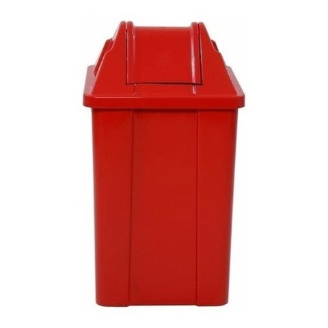 2 Cesto Quadrado com Tampa Vai e Vem 60 Litros Cor:vermelho