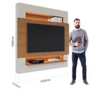 Ver imagem 3 de Painel para TV até 58 Polegadas com Fita de LED 1 Prateleira Abruzzo Yescasa