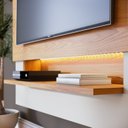 Ver imagem 4 de Painel para TV até 58 Polegadas com Fita de LED 1 Prateleira Abruzzo Yescasa