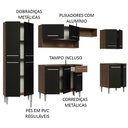 Ver mais imagens de Armário De Cozinha Com Balcão E Paneleiro Rustic/Preto