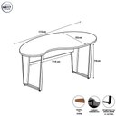 Ver imagem 5 de Mesa para Escritório Mesa Linear Orgânica Contemporâneo sem Gavetas 175cm Branco F5 Office