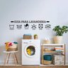 Adesivo de Parede Guia para Lavanderia com Instruções Decoração Máquina - 1