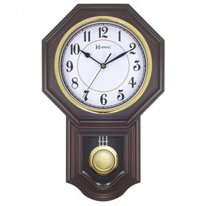 Relógio de Parede Pêndulo Eletrônico Musical Gravatinha 5304 Ipê