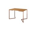Ver imagem 3 de Mesa Industrial Base Ferro Cobre em V Tampo 137x90 Canela 4 Cadeiras Eames Assento Preto Ferro Cobre