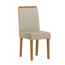 Ver imagem 3 de Conjunto Mesa Jantar Retangular Aurea Tampo Vidro 6 Cadeiras:off White / Ypê