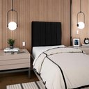 Ver mais imagens de Cabeceira Solteiro 100 Cm com Frame Carla Suede Preto Artte
