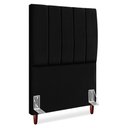 Ver imagem 1 de Cabeceira Solteiro 100 Cm com Frame Carla Suede Preto Artte