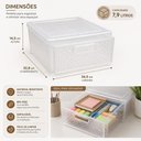 Ver imagem 6 de Organizador Gaveteiro Rattan Multiuso Plastico Resistente Escritorio Quarto Transparente Nitron