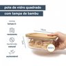 Conjunto de Potes de Vidro com Tampa de Bambu 3 Peças Oikos - 4