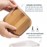 Conjunto de Potes de Vidro com Tampa de Bambu 3 Peças Oikos - 5